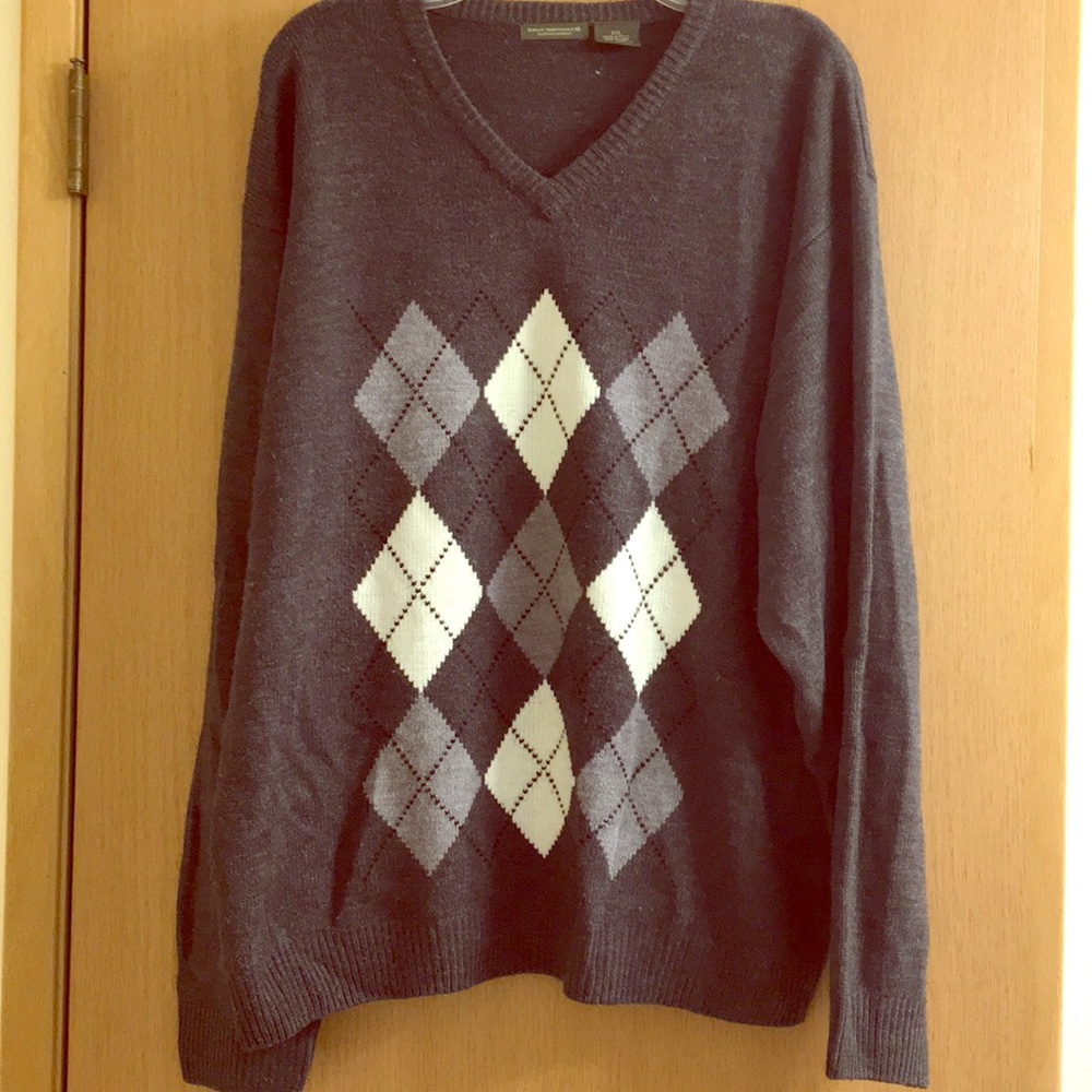 Dark Gray Argyle Sweater